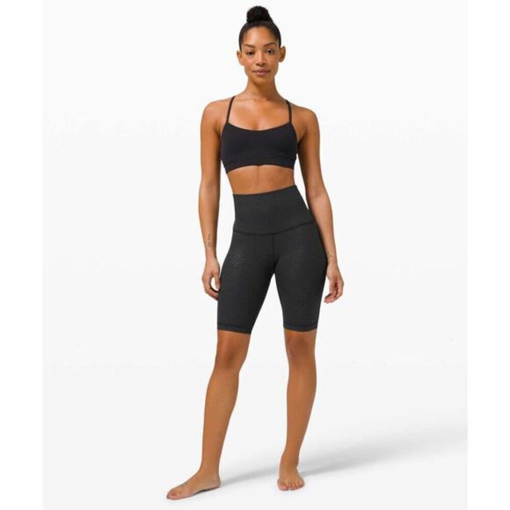 LULULEMON Align Super High Rise Short 10" Sz 2 Formulate Emboss Black - Picture 4 of 8